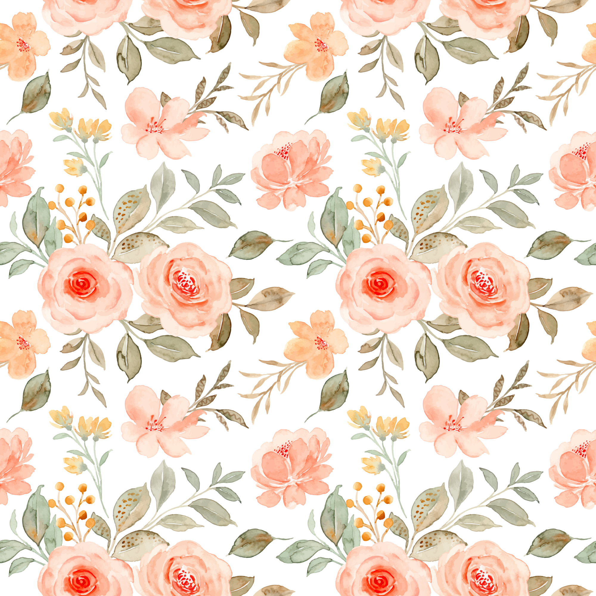 Watercolor floral pattern