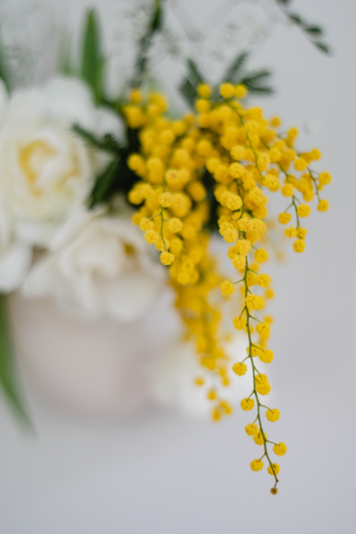 Woman Holding Yellow and White Flowers