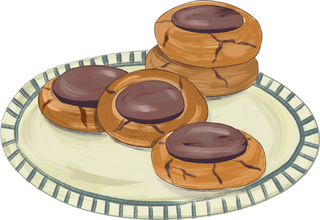 Painterly Hanukkah Gelt Cookies